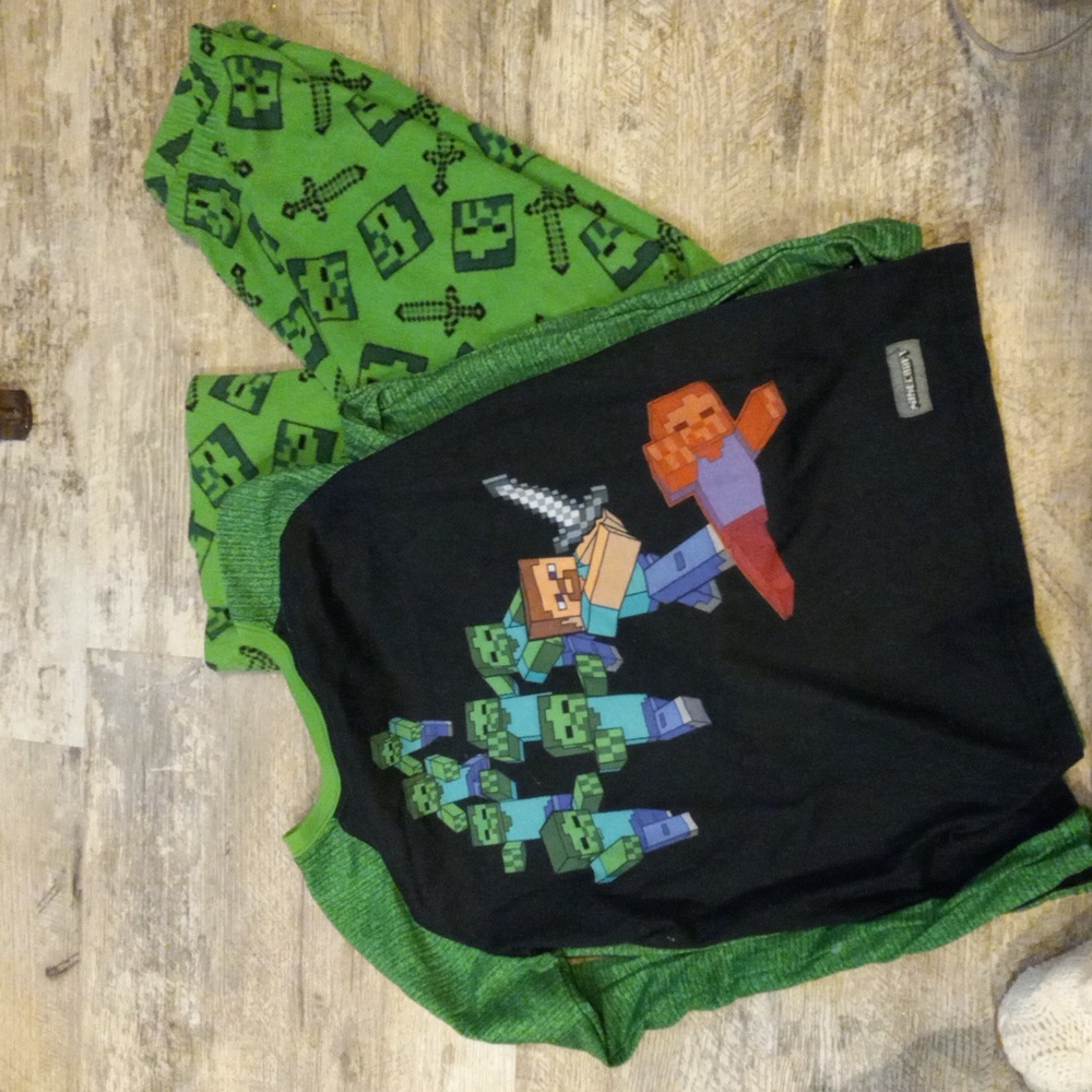 Mine craft 2 piece sleepwear set